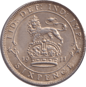 1911 SIXPENCE ( AUNC ) - Sixpence - Cambridgeshire Coins