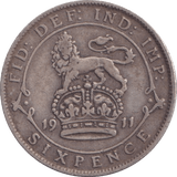 1911 SIXPENCE ( FINE ) - Sixpence - Cambridgeshire Coins