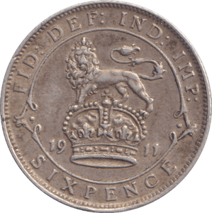 1911 SIXPENCE ( GVF ) - Sixpence - Cambridgeshire Coins