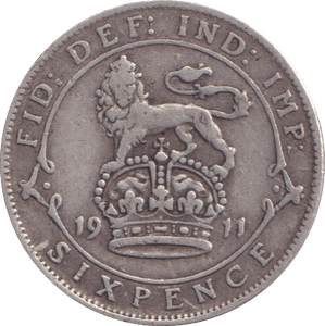 1911 SIXPENCE ( VF ) 3 - Sixpence - Cambridgeshire Coins