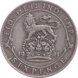 1911 SIXPENCE ( VF ) 3 - Sixpence - Cambridgeshire Coins