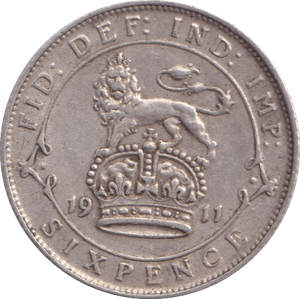 1911 SIXPENCE ( VF ) - Sixpence - Cambridgeshire Coins