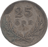 1911 SWEDEN 25 ORE - SILVER WORLD COINS - Cambridgeshire Coins