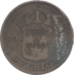 1911 SWEDEN 25 ORE - SILVER WORLD COINS - Cambridgeshire Coins