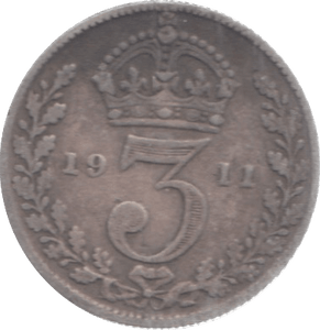 1911 THREEPENCE ( FINE ) - Threepence - Cambridgeshire Coins