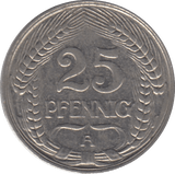 1912 25 PFENNIG GERMANY - WORLD COINS - Cambridgeshire Coins