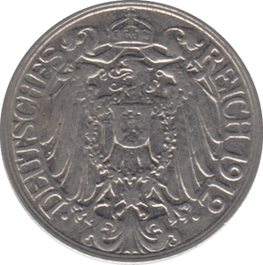 1912 25 PFENNIG GERMANY - WORLD COINS - Cambridgeshire Coins