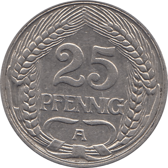 1912 25 PFENNIG MINT MARK A GERMANY REF H58 - WORLD COINS - Cambridgeshire Coins