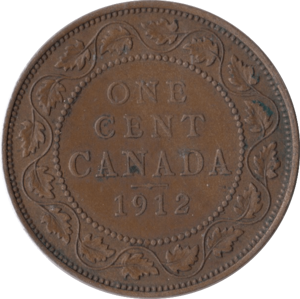 1912 CANADA ONE CENT - SILVER WORLD COINS - Cambridgeshire Coins