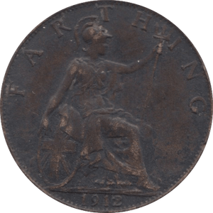 1912 FARTHING ( GVF ) 2 - Farthing - Cambridgeshire Coins