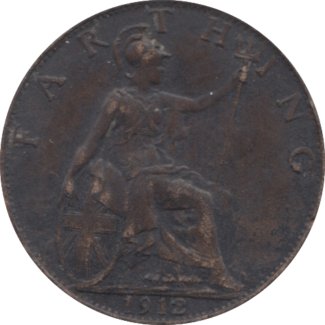 1912 FARTHING ( GVF ) 2 - Farthing - Cambridgeshire Coins