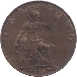 1912 FARTHING ( GVF ) 5 - Farthing - Cambridgeshire Coins