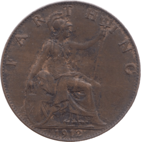 1912 FARTHING ( GVF ) 5 - Farthing - Cambridgeshire Coins