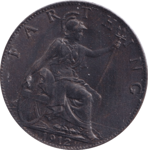 1912 FARTHING ( UNC ) - Farthing - Cambridgeshire Coins