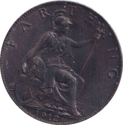1912 FARTHING ( UNC ) - Farthing - Cambridgeshire Coins