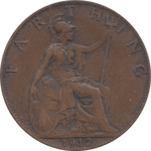 1912 FARTHING ( VF ) - Farthing - Cambridgeshire Coins