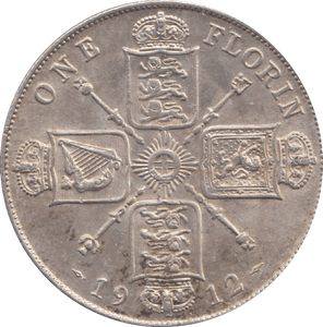 1912 FLORIN ( EF ) 5 - Florin - Cambridgeshire Coins