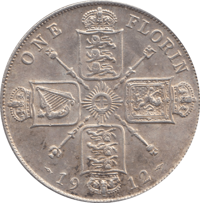 1912 FLORIN ( EF ) 5 - Florin - Cambridgeshire Coins