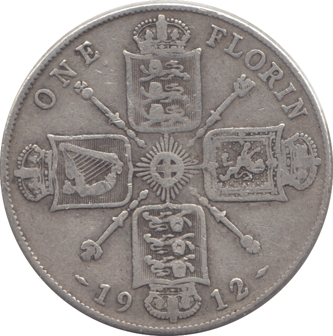 1912 FLORIN ( FINE ) - Florin - Cambridgeshire Coins
