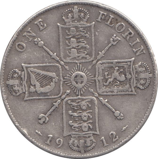 1912 FLORIN ( GF ) - FLORIN - Cambridgeshire Coins