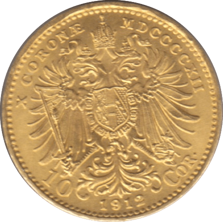 1912 GOLD 10 KORONA AUSTRIA - Gold World Coins - Cambridgeshire Coins