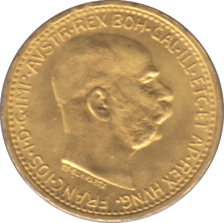 1912 GOLD 10 KORONA AUSTRIA - Gold World Coins - Cambridgeshire Coins