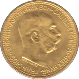 1912 GOLD 10 KORONA AUSTRIA - Gold World Coins - Cambridgeshire Coins