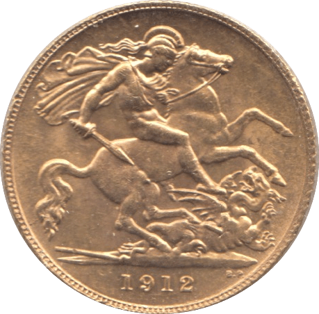 1912 GOLD HALF SOVEREIGN ( UNC ) 2 - Half Sovereign - Cambridgeshire Coins