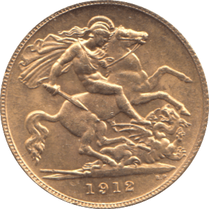 1912 GOLD HALF SOVEREIGN ( UNC ) - Half Sovereign - Cambridgeshire Coins