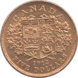 1912 GOLD PROOF CANADA 5 DOLLAR - Gold World Coins - Cambridgeshire Coins
