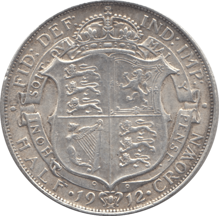 1912 HALFCROWN ( EF ) 4 - Halfcrown - Cambridgeshire Coins