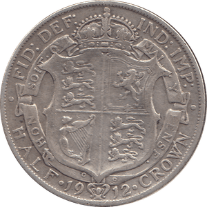 1912 HALFCROWN ( GF ) 3 - Halfcrown - Cambridgeshire Coins