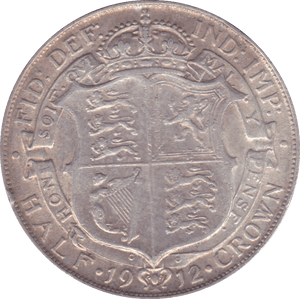 1912 HALFCROWN ( VF ) - Halfcrown - Cambridgeshire Coins