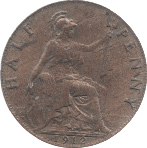 1912 HALFPENNY ( GVF ) 2 - Halfpenny - Cambridgeshire Coins