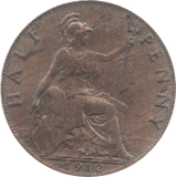 1912 HALFPENNY ( GVF ) 2 - Halfpenny - Cambridgeshire Coins