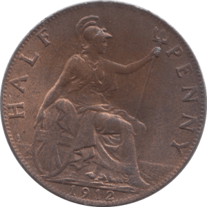 1912 HALFPENNY ( UNC ) - Halfpenny - Cambridgeshire Coins