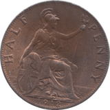 1912 HALFPENNY ( UNC ) - Halfpenny - Cambridgeshire Coins