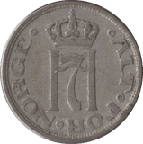 1912 NORWAY SILVER 10 ORE - SILVER WORLD COINS - Cambridgeshire Coins