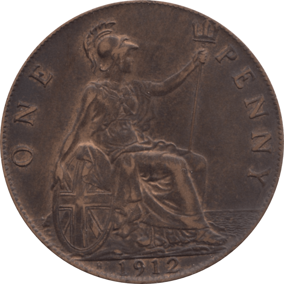 1912 PENNY 1 H ( AUNC ) 35 - Penny - Cambridgeshire Coins