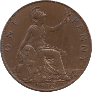 1912 PENNY 1 ( UNC ) 90 - Penny - Cambridgeshire Coins
