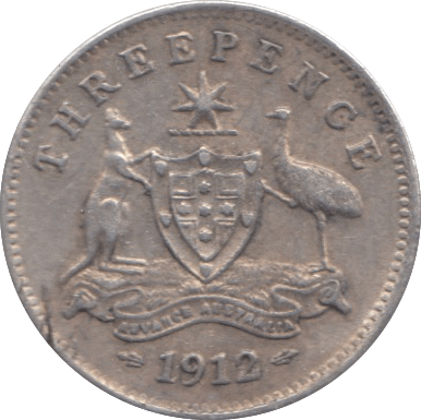 1912 SILVER AUSTRALIA THREEPENCE - SILVER WORLD COINS - Cambridgeshire Coins