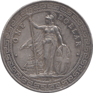 1912 SILVER BRITANNIA TRADE ONE DOLLAR - WORLD SILVER COINS - Cambridgeshire Coins