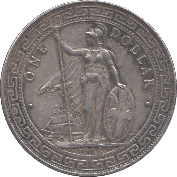 1912 SILVER BRITANNIA TRADE ONE DOLLAR - WORLD SILVER COINS - Cambridgeshire Coins
