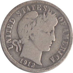 1912 SILVER DIME USA - SILVER WORLD COINS - Cambridgeshire Coins