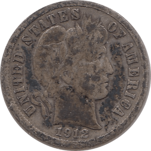 1912 SILVER DIME USA - SILVER WORLD COINS - Cambridgeshire Coins