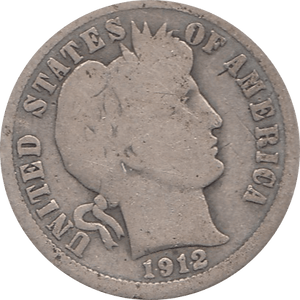 1912 SILVER DIME USA - SILVER WORLD COINS - Cambridgeshire Coins