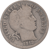 1912 SILVER DIME USA - SILVER WORLD COINS - Cambridgeshire Coins