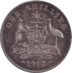 1912 SILVER ONE SHILLING AUSTRALIA - SILVER WORLD COINS - Cambridgeshire Coins