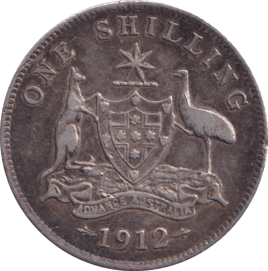 1912 SILVER ONE SHILLING AUSTRALIA - SILVER WORLD COINS - Cambridgeshire Coins
