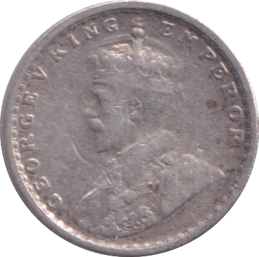 1912 SILVER TWO ANNAS INDIA - SILVER WORLD COINS - Cambridgeshire Coins